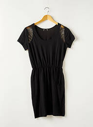 Robe courte manches courtes manches courtes noir H&M femme