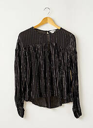 Blouse fermeture boutonnée au dos manches longues noir H&M femme