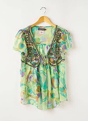 Blouse manches courtes manches courtes vert ANTIK BATIK femme