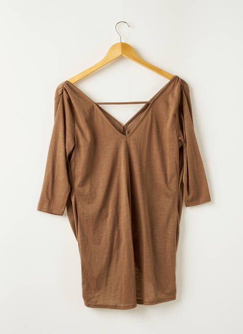 Tunique manches courtes marron RIVER ISLAND femme
