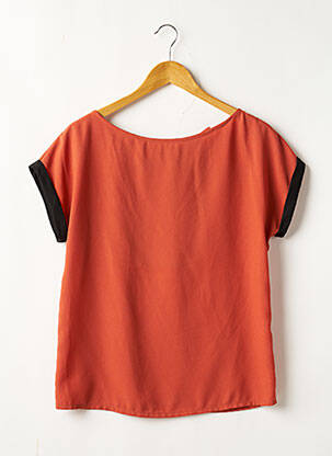 Blouse manches courtes manches courtes orange GOOD LOOK femme