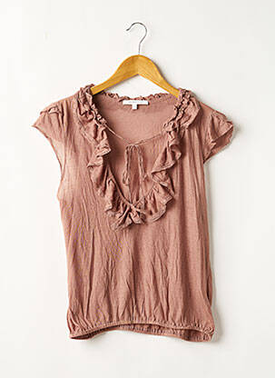 Top tissage jersey manches courtes rose VANESSA BRUNO femme