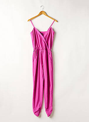 Combi-pantalon col cache-coeur fines bretelles violet RIVER ISLAND femme