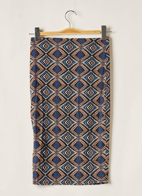 Jupe mi-longue taille normale bleu NEW LOOK femme