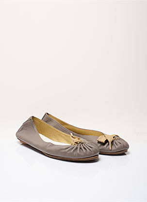 Ballerines matière lisse talon plat jusqu'à 3cm marron MALOLES femme