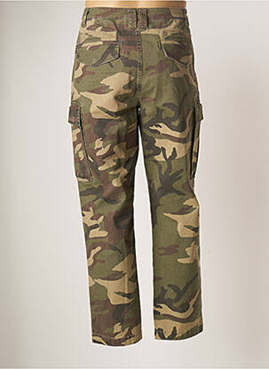 Pantalon cargo poches taille normale vert D73 homme
