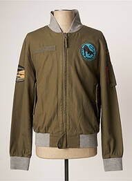 Blouson finition bords-côtes vert DAYTONA homme