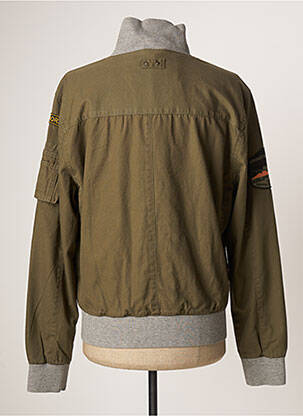 Blouson finition bords-côtes vert DAYTONA homme