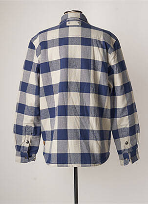 Veste casual finition intérieure fourrure synthétique bleu DAYTONA homme