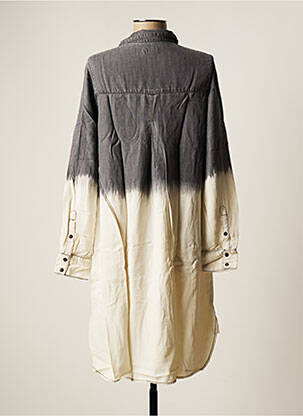 Robe mi-longue manches longues manches longues gris FIVE femme
