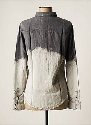 Chemisier coupe cintrée manches longues gris FIVE femme