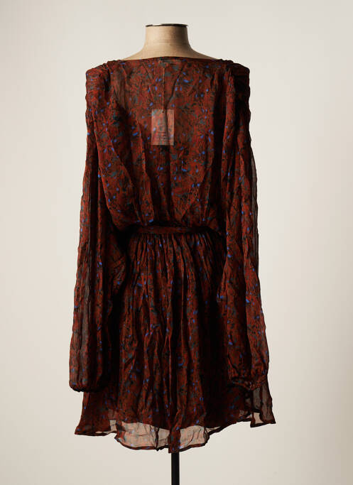 Robe mi-longue marron LOUIZON pour femme