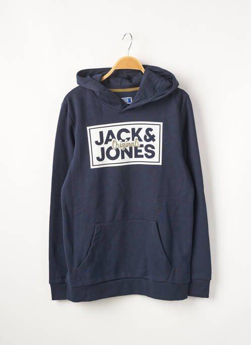Sweat-shirt à capuche bleu JACK & JONES pour garçon
