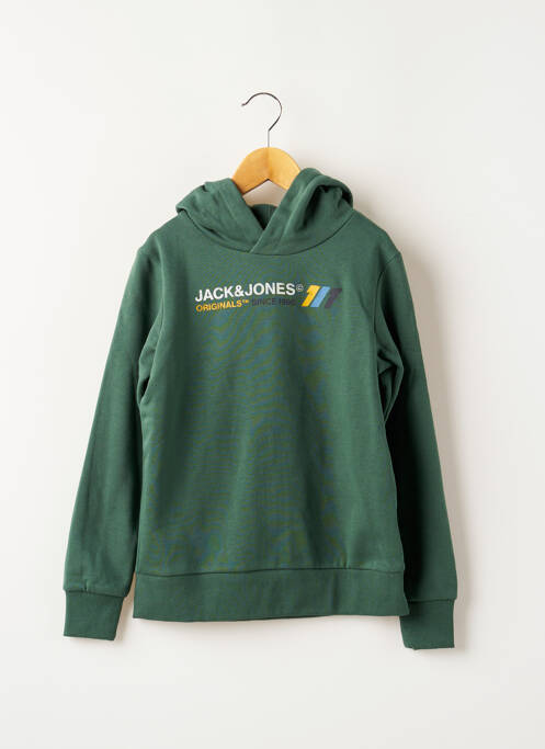 Sweat-shirt à capuche vert JACK & JONES pour garçon
