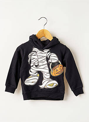 Sweat-shirt à capuche stretch manches longues noir NAME IT garçon