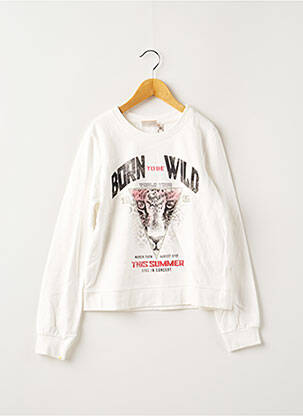 Sweat-shirt blanc ONLY pour fille