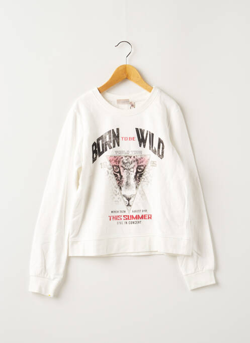 Sweat-shirt blanc ONLY pour fille