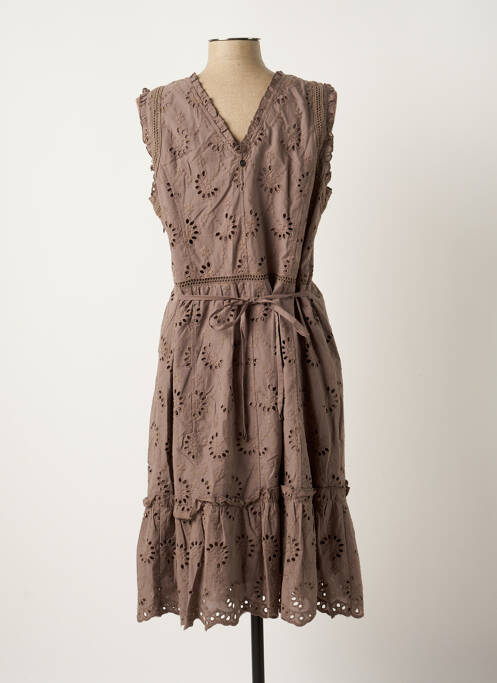 Robe mi-longue gris FRED SABATIER pour femme