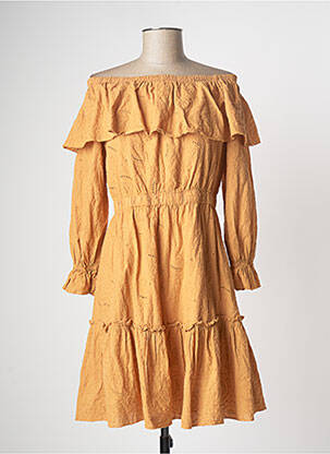 Robe courte marron FOUDRE BY AURELIE VAN DAELEN femme