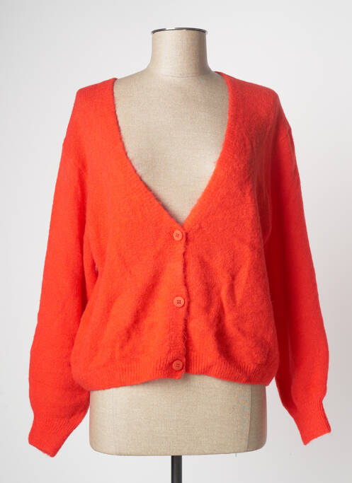 Gilet manches longues orange BELLITA pour femme