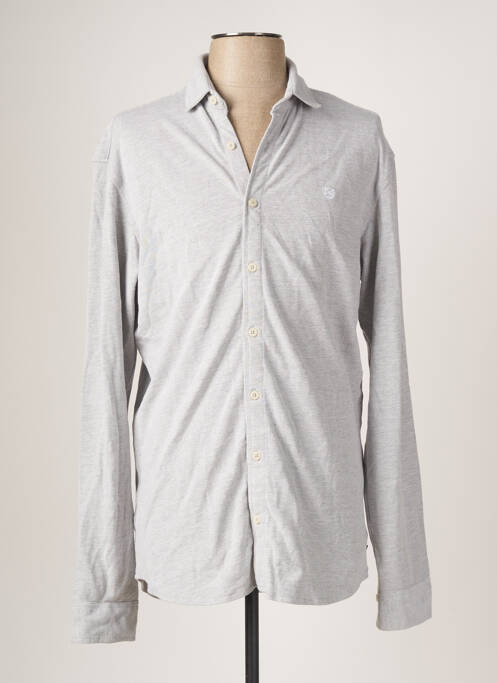 Chemise manches longues gris JACK & JONES pour homme