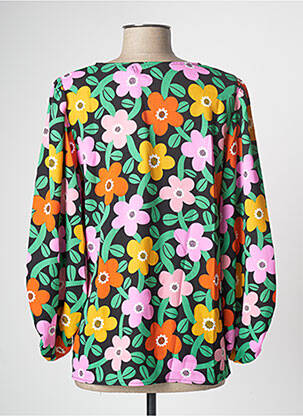 Blouse imprimé fleurs manches longues vert TRAFFIC PEOPLE femme