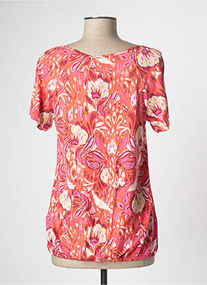 Top stretch manches courtes orange YEST femme