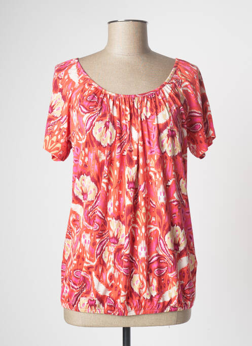 Top tissage jersey manches courtes orange YEST femme