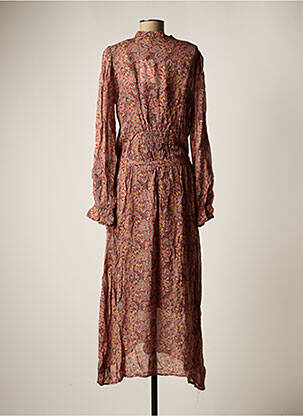 Robe longue manches longues manches longues marron B.YOUNG femme
