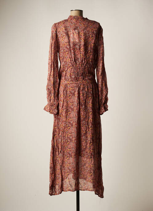Robe longue manches longues manches longues marron B.YOUNG femme