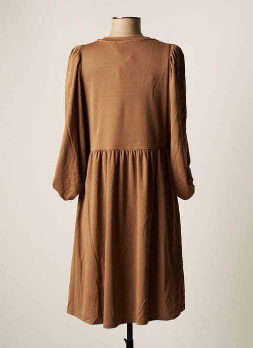 Robe mi-longue beige ICHI pour femme