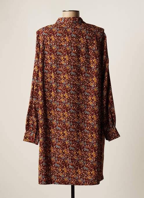 Robe mi-longue marron SEE U SOON pour femme