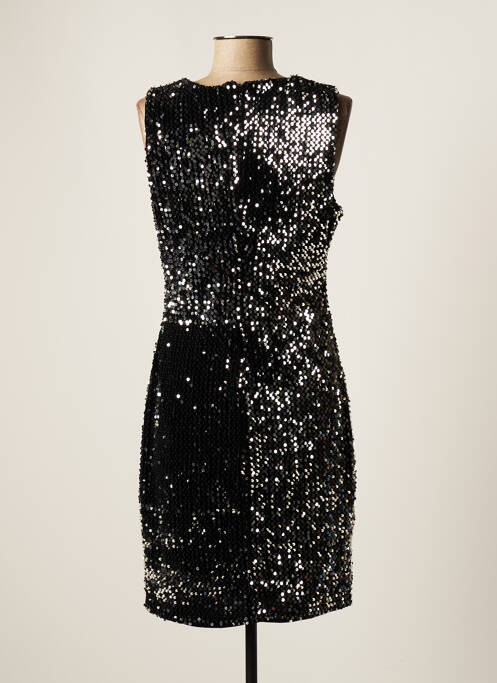 Robe mi-longue noir ICHI pour femme