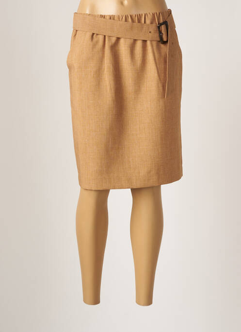 Jupe mi-longue doublure textile beige B.YOUNG femme