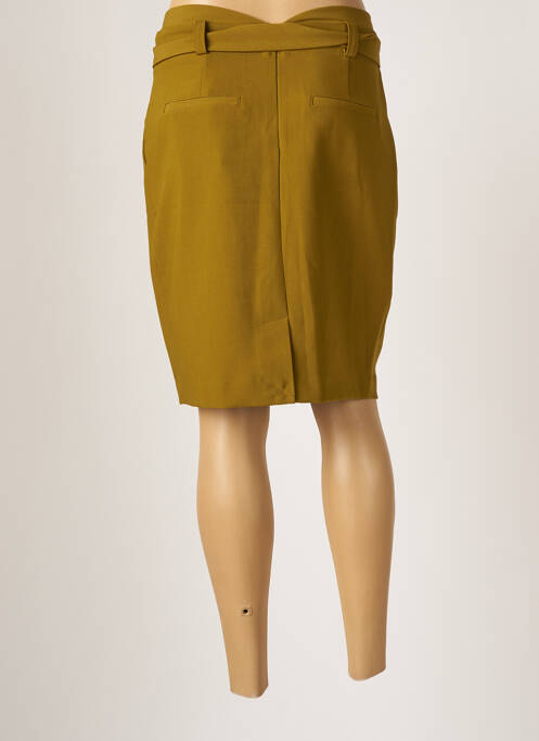 Jupe mi-longue vert ICHI pour femme