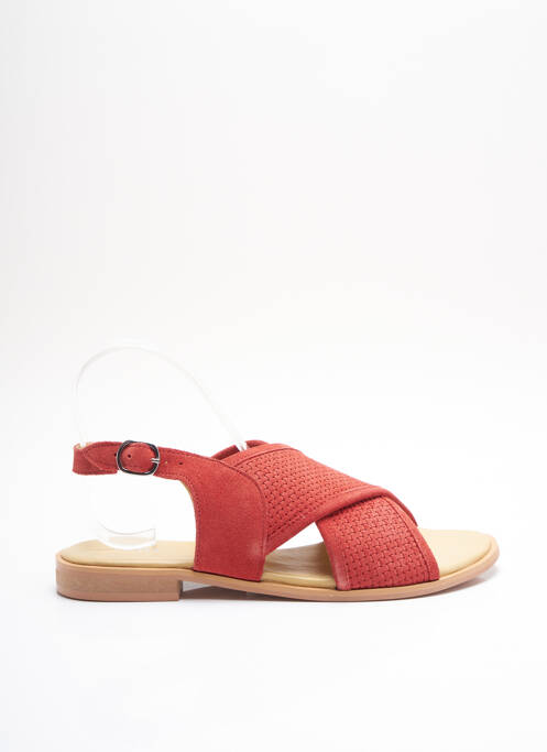 Sandales/Nu pieds orange ICHI pour femme