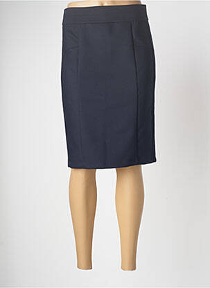 Jupe mi-longue stretch bleu GRIFFON femme