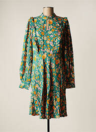 Robe mi-longue imprimé fleurs manches longues vert Y.A.S femme