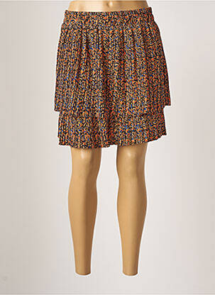 Jupe courte taille haute marron RUE MAZARINE femme