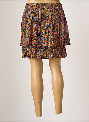 Jupe courte taille haute marron RUE MAZARINE femme