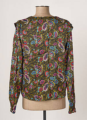 Blouse imprimé fleurs manches longues noir VILA femme