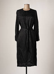 Robe mi-longue manches longues manches longues noir ROSEANNA femme