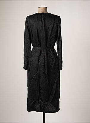 Robe mi-longue manches longues manches longues noir ROSEANNA femme