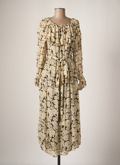 Robe Longue Col Classique En Coton Ecosse Grey Laurence Bras - Femme