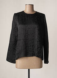Blouse fermeture boutonnée au dos manches longues noir ROSEANNA femme