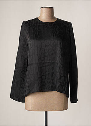 Blouse fermeture boutonnée au dos manches longues noir ROSEANNA femme