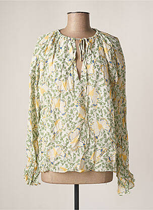 Blouse imprimé fantaisie manches longues vert ROSEANNA femme