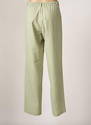 Pantalon droit fermeture zippée sous rabat avec crochet taille normale vert ROSEANNA femme