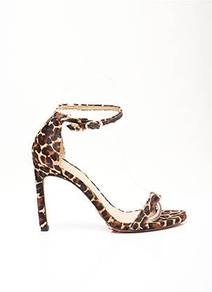 Sandales/nu pieds talon aiguille talon de 7 à 9cm marron STUART WEITZMAN femme