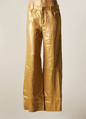 Pantalon large fermeture zippée sous rabat avec crochet taille normale jaune RALPH LAUREN femme